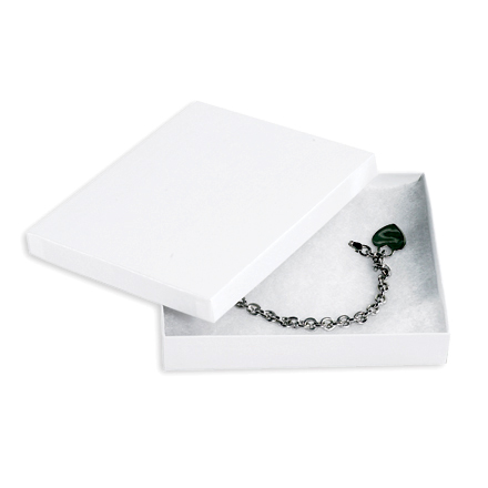 6 x 5 x 1" White Jewelry Boxes