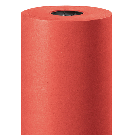 36" - 50 lb. Red Kraft Paper Rolls