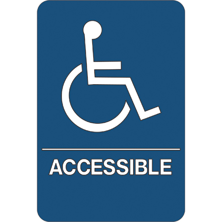 "Wheelchair Accessible" ADA Compliant Plastic Sign