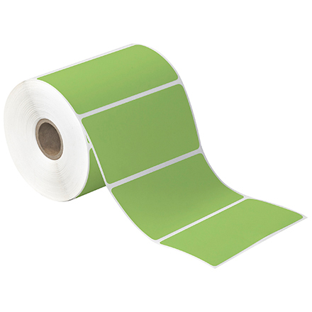 4 x 3" Green Desktop DIrect Thermal Label